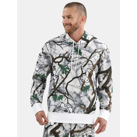 Peanuts Other - Peanuts Men's Snoopy in Camo Graphic Fleece Hoodie Sweatshirt, Size M, Relaxed